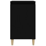 vidaXL Table de chevet noir 40x35x70 cm bois d’ingénierie