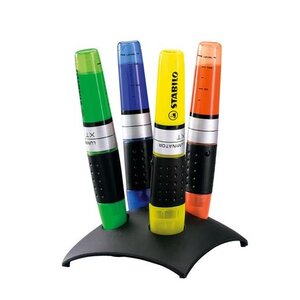 Set de 4 Surligneurs LUMINATOR Niveau Visible Pte Biseautée STABILO