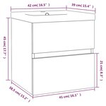 vidaXL Meuble lavabo avec bassin intégré Sonoma gris Bois d'ingénierie
