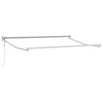 vidaXL Auvent rétractable Beige 3 5 x 2 m Polyester et métal