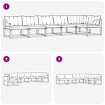 vidaXL Ensemble de canapés d'extérieur 6 pc Naturel et Beige