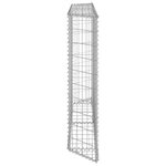 vidaXL Lit surélevé à gabion en trapèze Acier galvanisé 150x20x100 cm