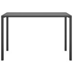 vidaXL Table à manger de jardin anthracite 110x54x70 cm acier