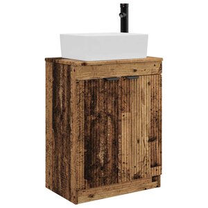 vidaXL Meuble de salle de bain avec évier Bois ancien 54 x 35 x 83 cm