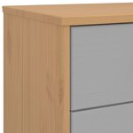 vidaXL Table de chevet OLDEN gris et marron bois de pin solide