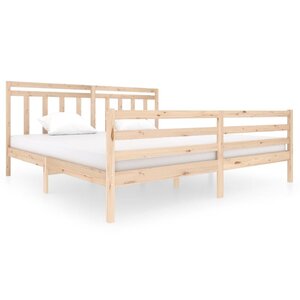 vidaXL Cadre de lit sans matelas bois massif 200x200 cm