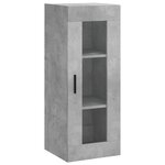 vidaXL Buffet haut Gris béton 34 5x34x180 cm Bois d'ingénierie