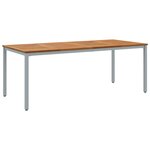 Table de jardin vidaXL 200x90x75 cm en bois d'acacia massif et métal