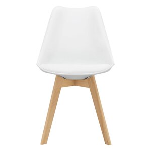 Lot de 6 chaises de salle à manger similicuir hêtre blanc 03_0006778