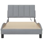 vidaXL Cadre de lit sans matelas gris clair 100x200 cm tissu