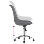 vidaXL Chaises pivotantes à manger lot de 2 Gris clair Tissu