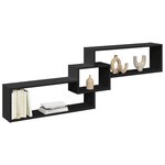 vidaXL Armoire murale 158x18x53 cm noir bois d'ingénierie