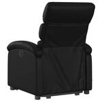 vidaXL Fauteuil inclinable de massage électrique noir similicuir