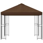 vidaXL Pavillon 3 x 3 m Marron Polyester et Acier 190 gsm