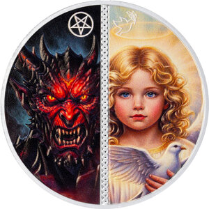 Monnaie ANGEL AND DEVIL Infinite Duality Paradox 1 Oz Argent 10$ Liberia 2026 (PRÉCOMMANDE)