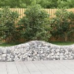 vidaXL Paniers à gabions arqués 15 Pièces 200x50x40/60 cm fer galvanisé