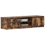 vidaXL Meuble TV Chêne fumé 140x40x35 5 cm Bois d'ingénierie