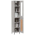 vidaXL Buffet haut Sonoma gris 34 5x34x180 cm Bois d'ingénierie
