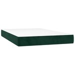 vidaXL Sommier à lattes de lit et matelas Vert foncé 120x200cm Velours