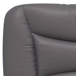 vidaXL Cadre de lit avec tête de lit Gris 140x200 cm Similicuir