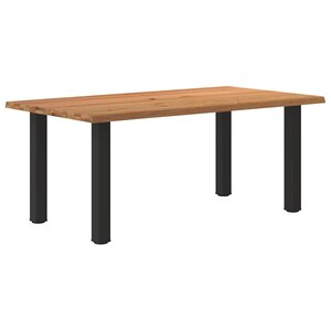 vidaXL Table à manger marron clair bois de chêne massif rectangulaire