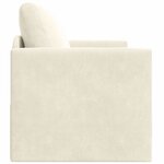 vidaXL Canapé-Lit 110cm Crème Velours