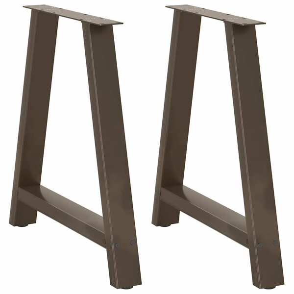 vidaXL Pieds de table à manger en forme de A  2 pièces  80 x (72-73) cm  acier