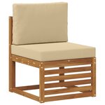vidaXL Ensemble de canapés d'extérieur 9 pc Naturel et Beige Polyester