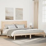 vidaXL Cadre de lit extra long sans matelas 200x210 cm bois massif