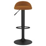 Vidaxl tabourets de bar 2 pcs marron velours