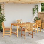 vidaXL Ensemble de salle à manger de jardin 4 pièces en bois massif acacia