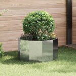 vidaXL Jardinière Argent 60 x 60 x 35 cm Acier galvanisé