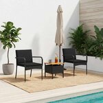 vidaXL Ensemble de jardin avec coussin acier