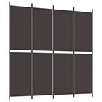 vidaXL Cloison de séparation 4 panneaux Marron 200x200 cm Tissu