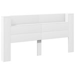 vidaXL Tête de lit Blanc 200 x 16 5 x 103 5 cm Bois d'ingénierie