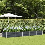vidaXL Jardinière Anthracite 400 x 80 x 45 cm Acier