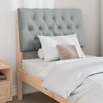 vidaXL Tête de lit capitonnée Gris clair 80 cm Pin massif