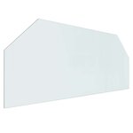 vidaXL Plaque en verre de cheminée Transparent 120 x 50 cm Verre