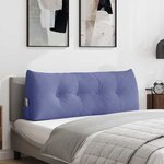 vidaXL Coussin de Dos Bleu denim 120 x 24 x 50 cm tissu