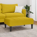 vidaXL Repose-pied jaune 77x55x31 cm velours