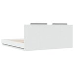 vidaXL Cadre de lit avec LED sans matelas blanc 200x200 cm