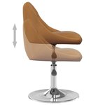 vidaXL Chaises à manger pivotantes lot de 4 Marron Velours