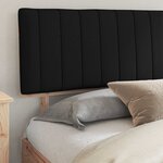 vidaXL Cadre de lit avec tête de lit rembourrée Noir 200 x 200 cm