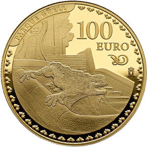 Monnaie PARK GUELL Antoni Gaudi Or 100€ Euro Spain 2026 (PRÉCOMMANDE)