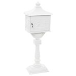 Boîte aux lettres sur pied Aluminium Vintage Antirouille Blanc