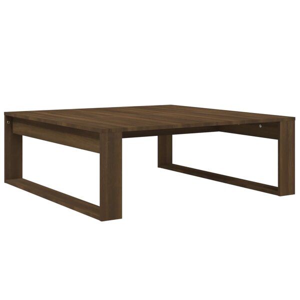 vidaXL Table basse Chêne marron 100x100x35 cm Bois d'ingénierie