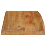vidaXL Dessus de table 70x40x2 5 cm bord vivant bois massif manguier