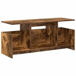 vidaXL Meuble TV Chêne fumé 102 x 35 x 45 cm Bois d'ingénierie