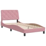 vidaXL Cadre de lit avec tête de lit Rose 80x200 cm Velours