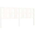 vidaXL Cadre de lit sans matelas blanc bois massif